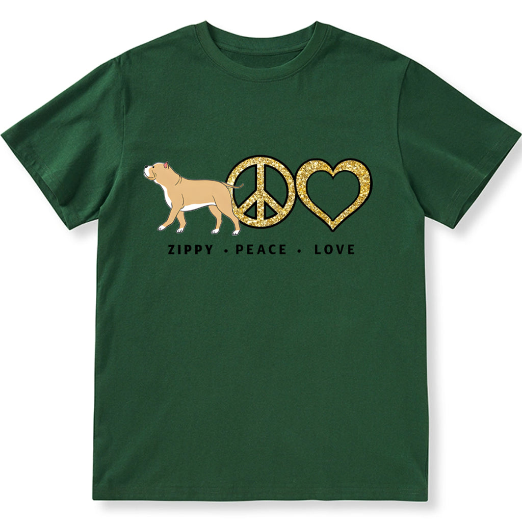 Peace Love Dog 2 - Personalized Custom Unisex T-shirt