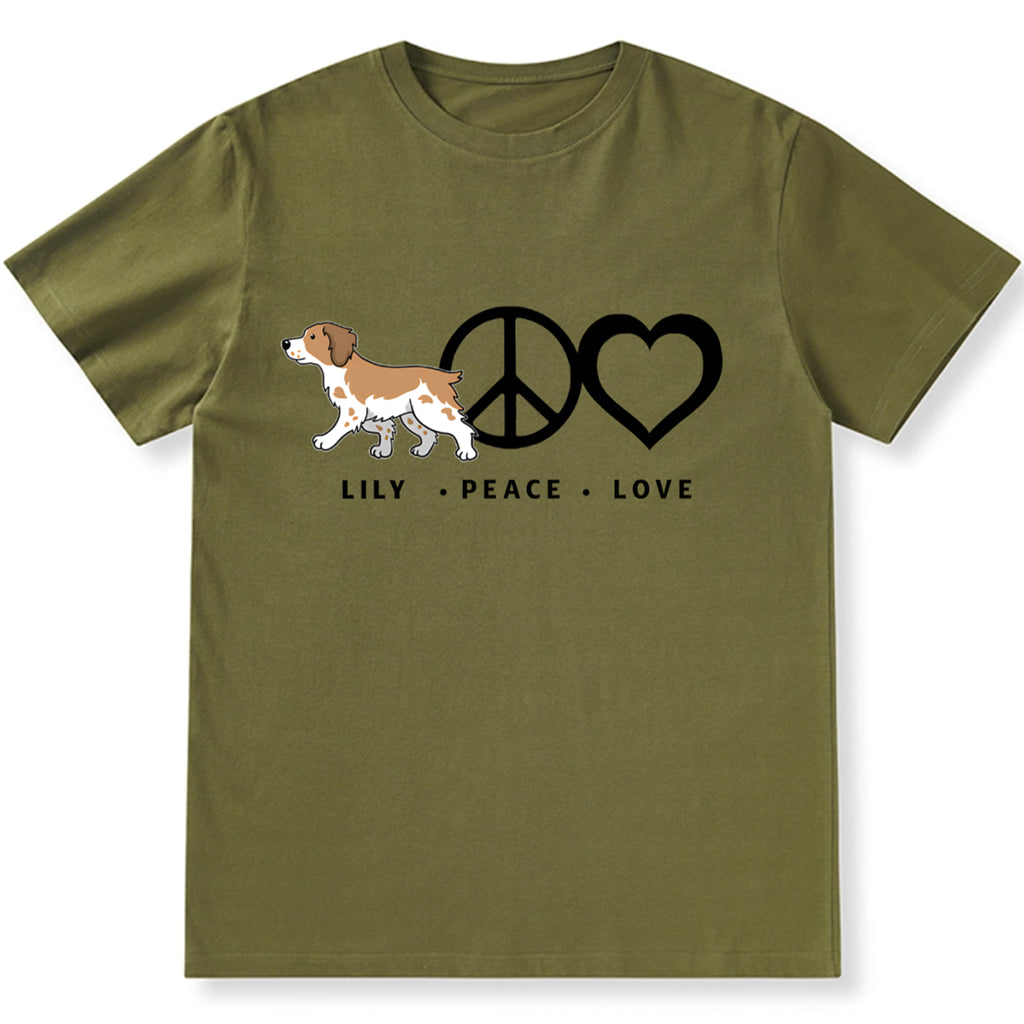 Peace Love Dog 2 - Personalized Custom Unisex T-shirt
