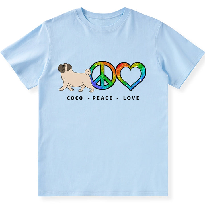 Peace Love Dog 2 - Personalized Custom Unisex T-shirt
