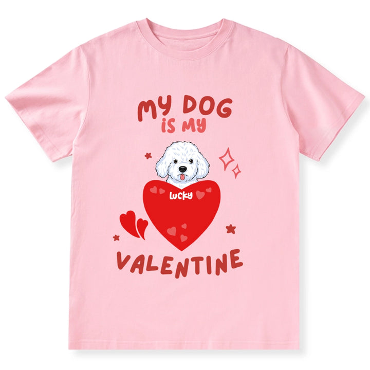 Red Heart Dog Valentine's Day - Personalized Custom Unisex T-shirt