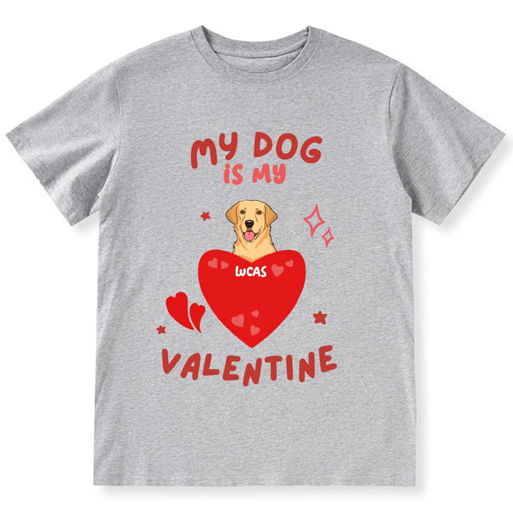 Red Heart Dog Valentine's Day - Personalized Custom Unisex T-shirt