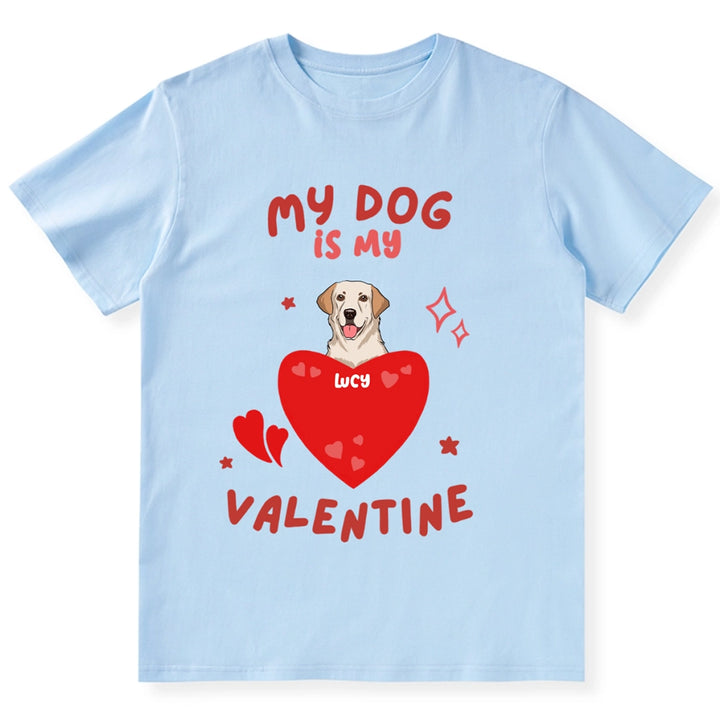 Red Heart Dog Valentine's Day - Personalized Custom Unisex T-shirt
