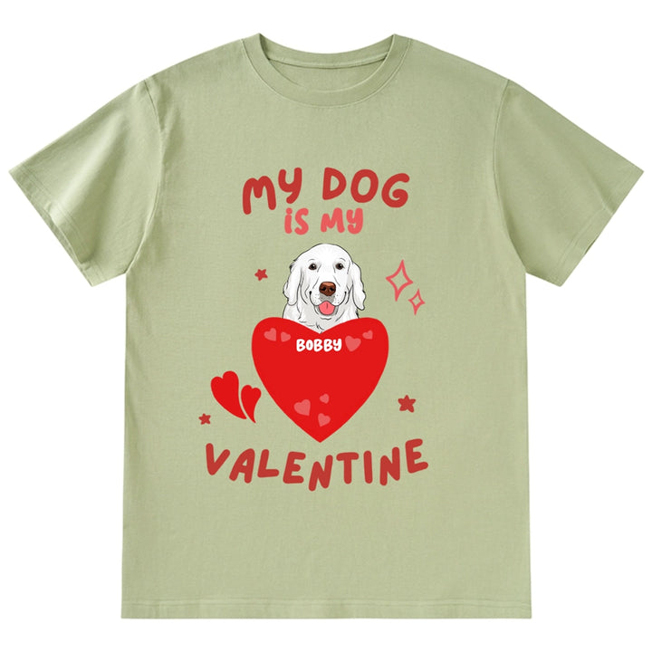 Red Heart Dog Valentine's Day - Personalized Custom Unisex T-shirt