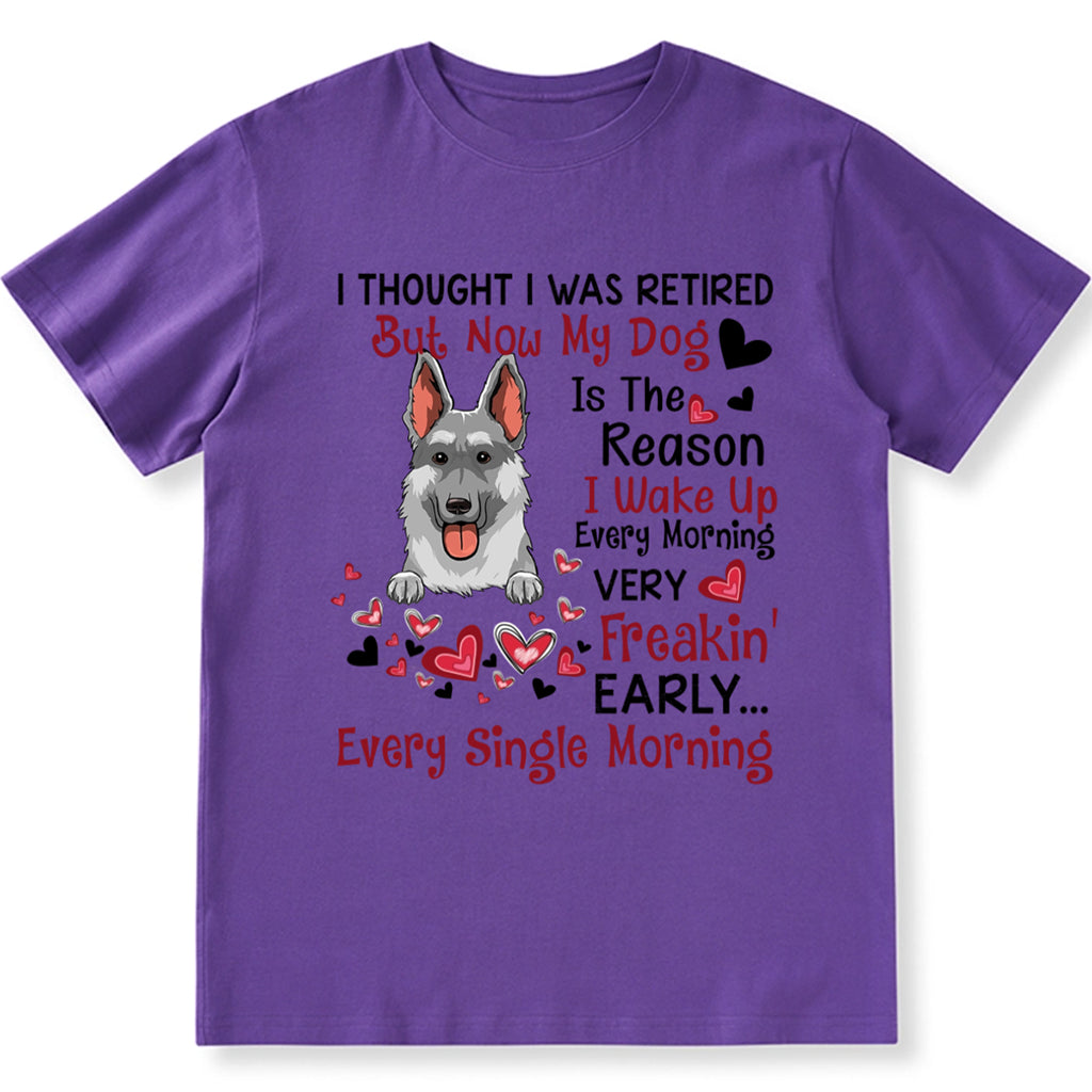 Retired With My Dog - Personalized Custom Unisex T-shirt