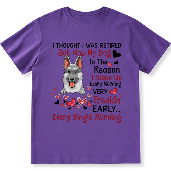 Retired With My Dog - Personalized Custom Unisex T-shirt