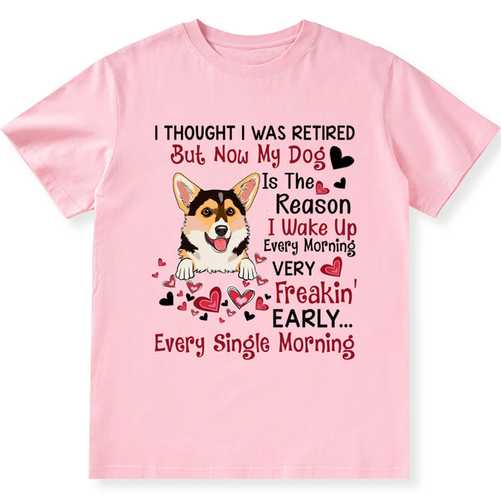 Retired With My Dog - Personalized Custom Unisex T-shirt