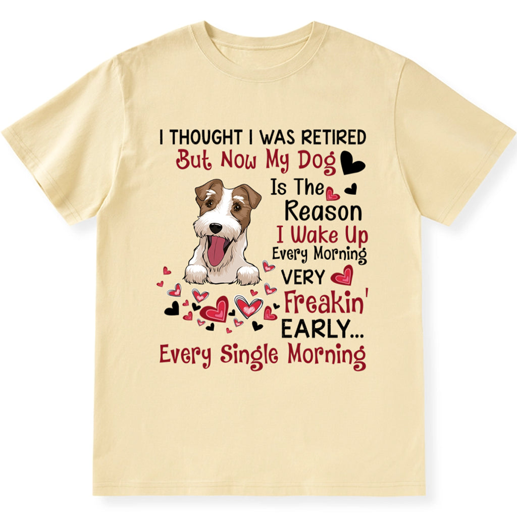 Retired With My Dog - Personalized Custom Unisex T-shirt