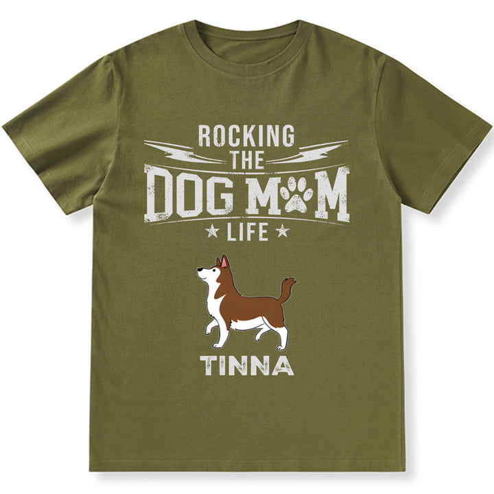 Rockig The Dog Mom Dad Life - Personalized Custom Unisex T-shirt