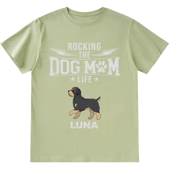 Rockig The Dog Mom Dad Life - Personalized Custom Unisex T-shirt