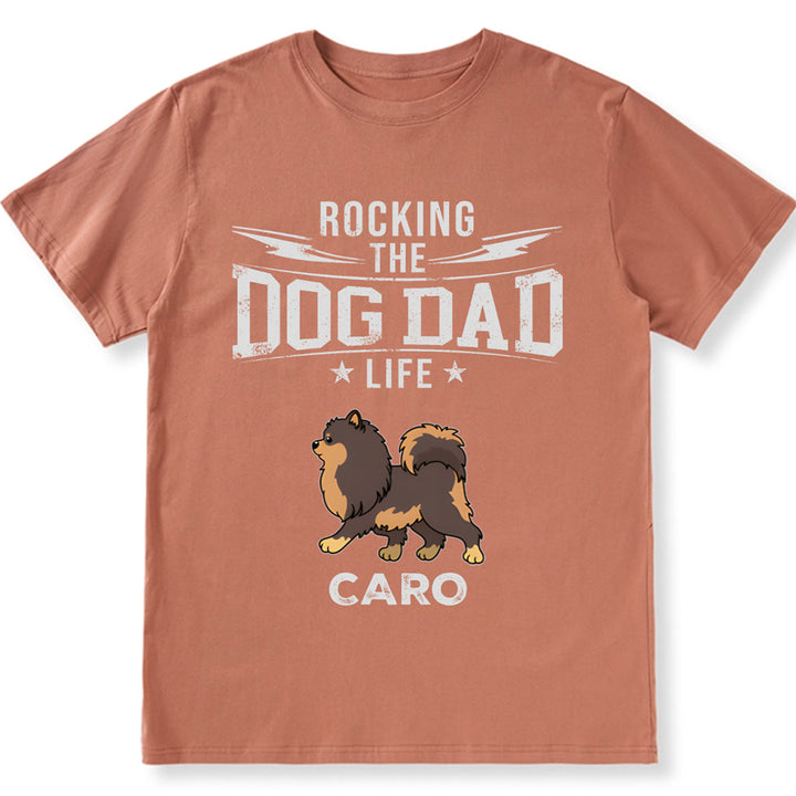 Rockig The Dog Mom Dad Life - Personalized Custom Unisex T-shirt