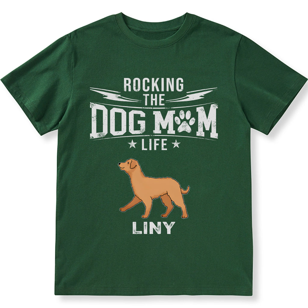 Rockig The Dog Mom Dad Life - Personalized Custom Unisex T-shirt