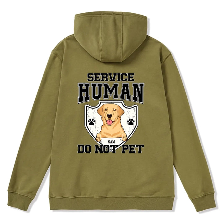 Service Human, Do Not Pet 10 - Personalized Custom Zipper Hoodie