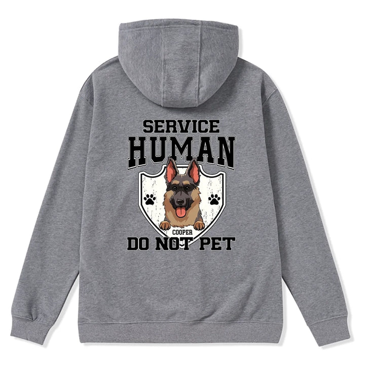 Service Human, Do Not Pet 10 - Personalized Custom Zipper Hoodie