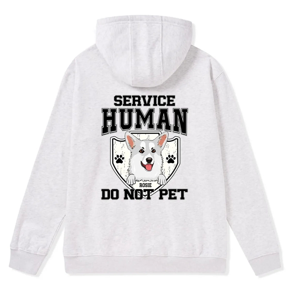 Service Human, Do Not Pet 10 - Personalized Custom Zipper Hoodie