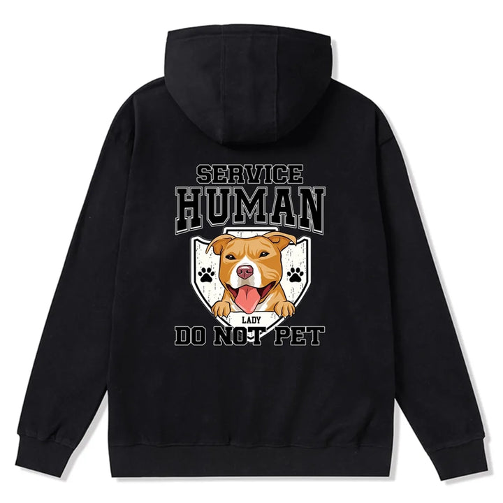 Service Human, Do Not Pet 10 - Personalized Custom Zipper Hoodie