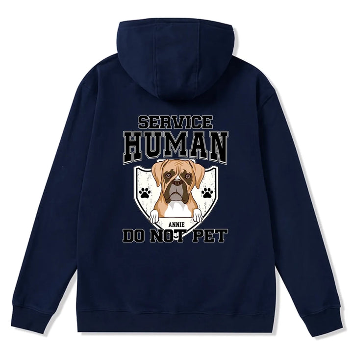 Service Human, Do Not Pet 10 - Personalized Custom Zipper Hoodie