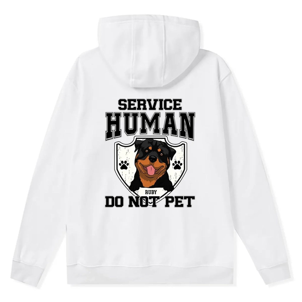 Service Human, Do Not Pet 10 - Personalized Custom Zipper Hoodie