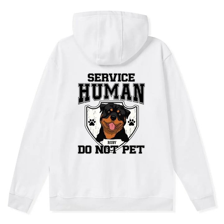 Service Human, Do Not Pet 10 - Personalized Custom Zipper Hoodie