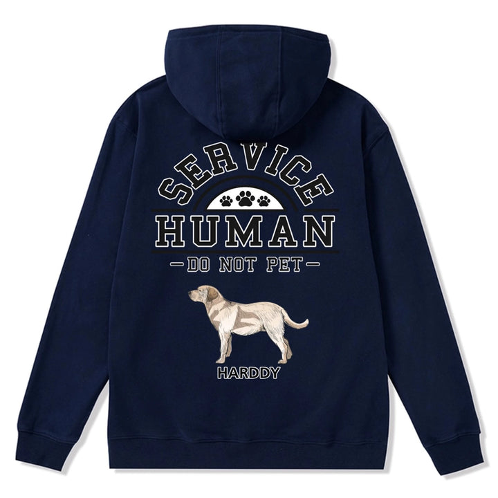 Service Human, Do Not Pet 2 - Personalized  Custom Zipper Hoodie