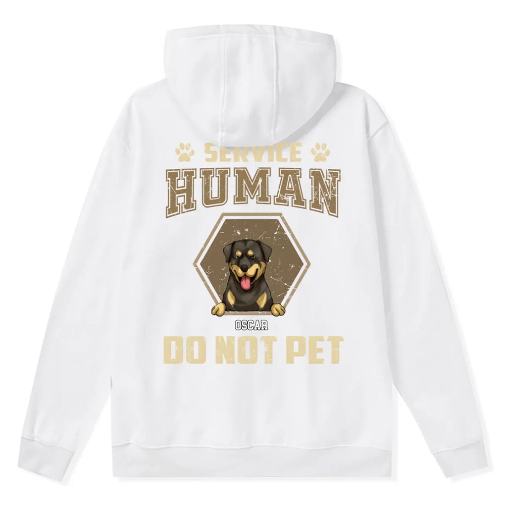 Service Human, Do Not Pet 4 - Personalized Custom Zipper Hoodie