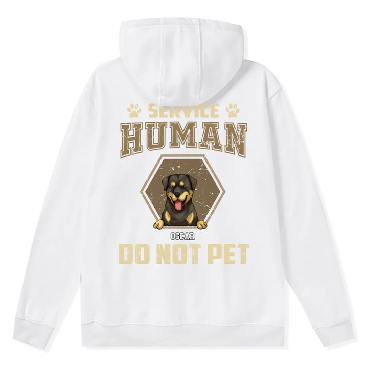 Service Human, Do Not Pet 4 - Personalized Custom Zipper Hoodie