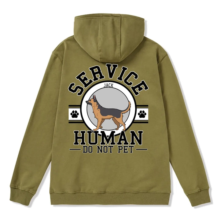 Service Human, Do Not Pet 6 - Personalized Custom Zipper Hoodie