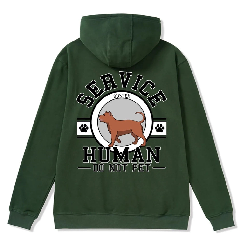 Service Human, Do Not Pet 6 - Personalized Custom Zipper Hoodie