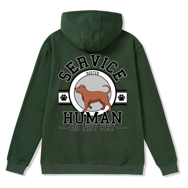 Service Human, Do Not Pet 6 - Personalized Custom Zipper Hoodie