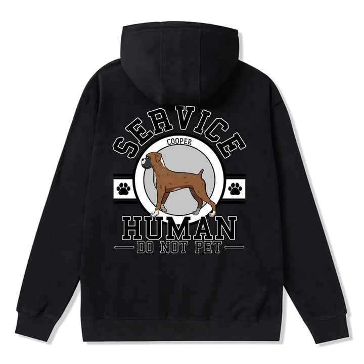 Service Human, Do Not Pet 6 - Personalized Custom Zipper Hoodie