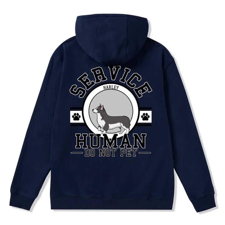 Service Human, Do Not Pet 6 - Personalized Custom Zipper Hoodie