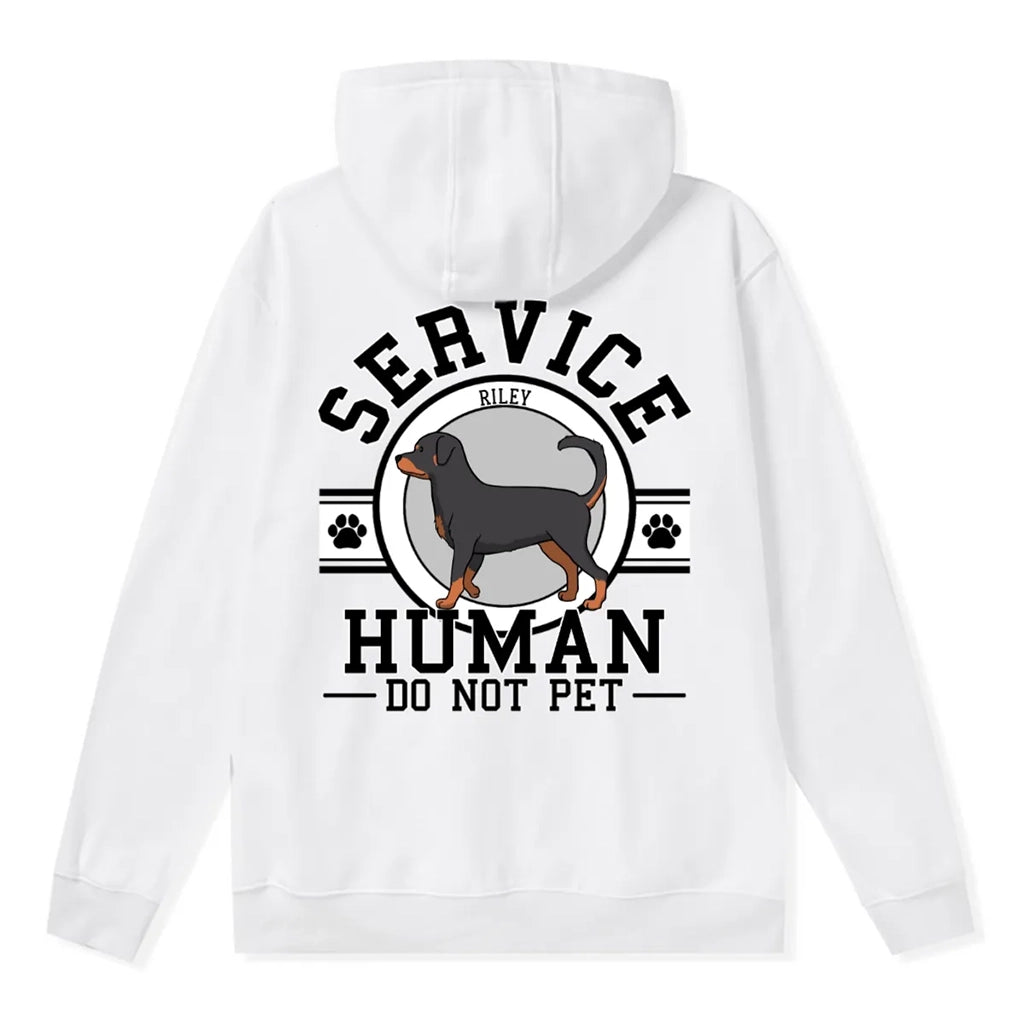 Service Human, Do Not Pet 6 - Personalized Custom Zipper Hoodie