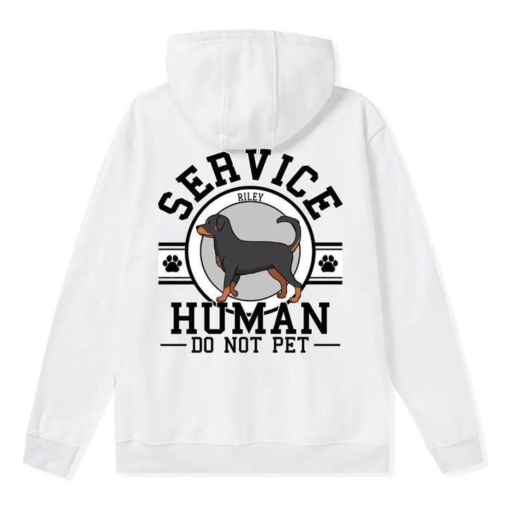 Service Human, Do Not Pet 6 - Personalized Custom Zipper Hoodie