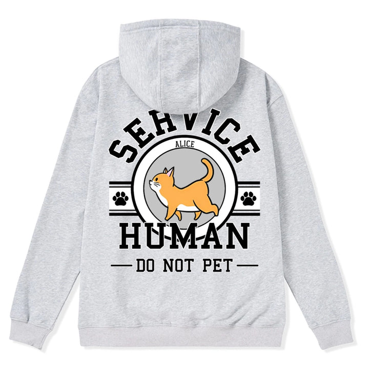 Service Human, Do Not Pet 7 - Personalized Custom Zipper Hoodie