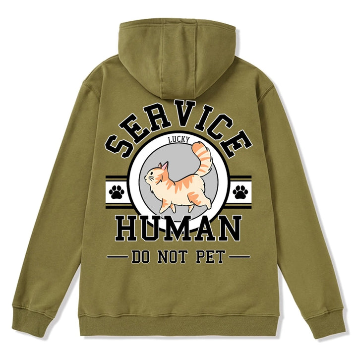 Service Human, Do Not Pet 7 - Personalized Custom Zipper Hoodie