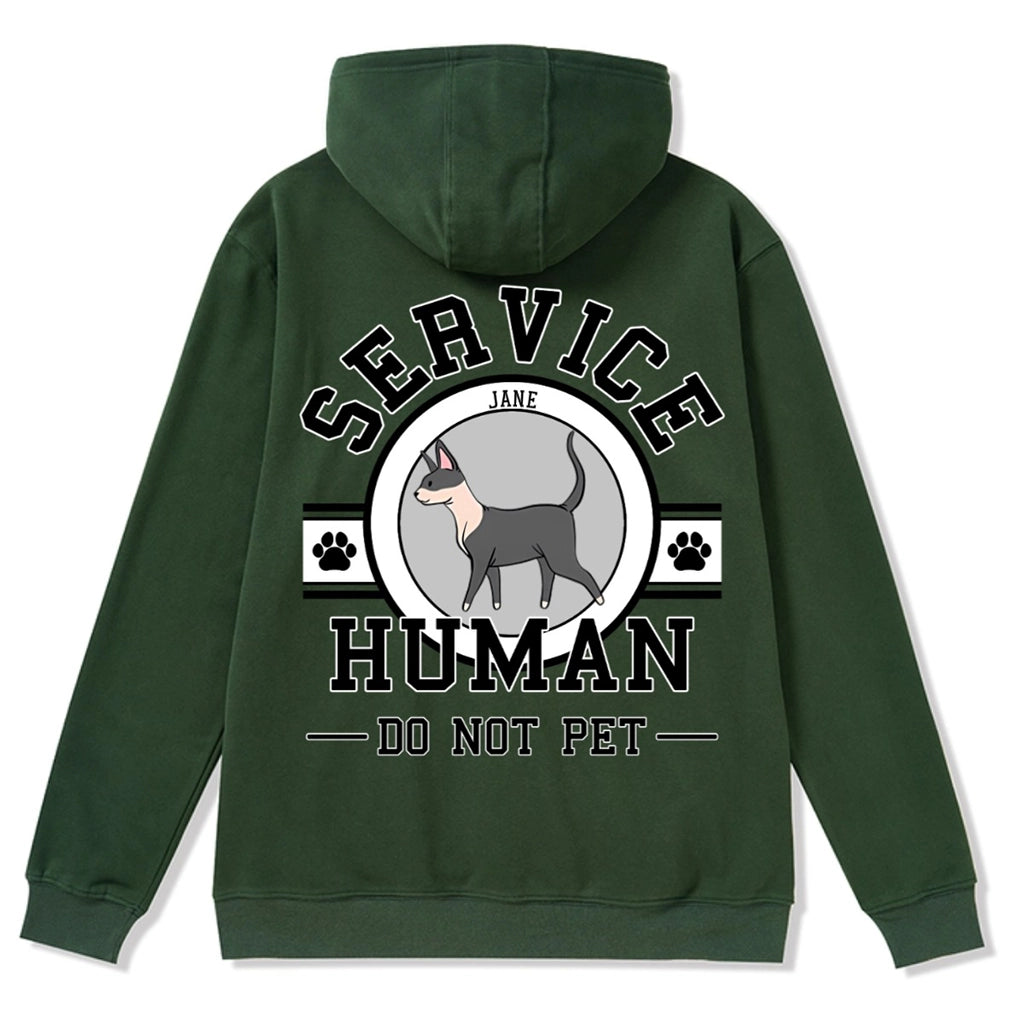 Service Human, Do Not Pet 7 - Personalized Custom Zipper Hoodie