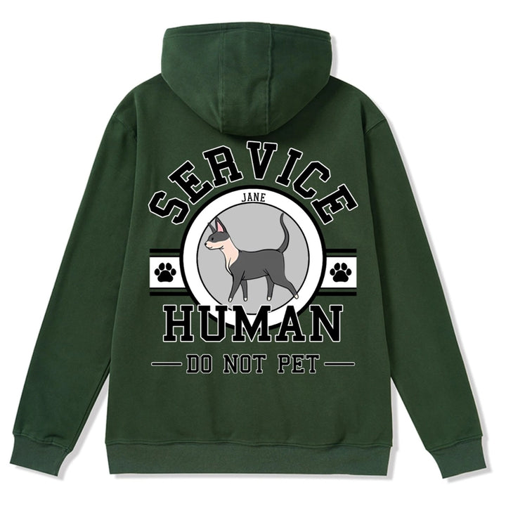 Service Human, Do Not Pet 7 - Personalized Custom Zipper Hoodie