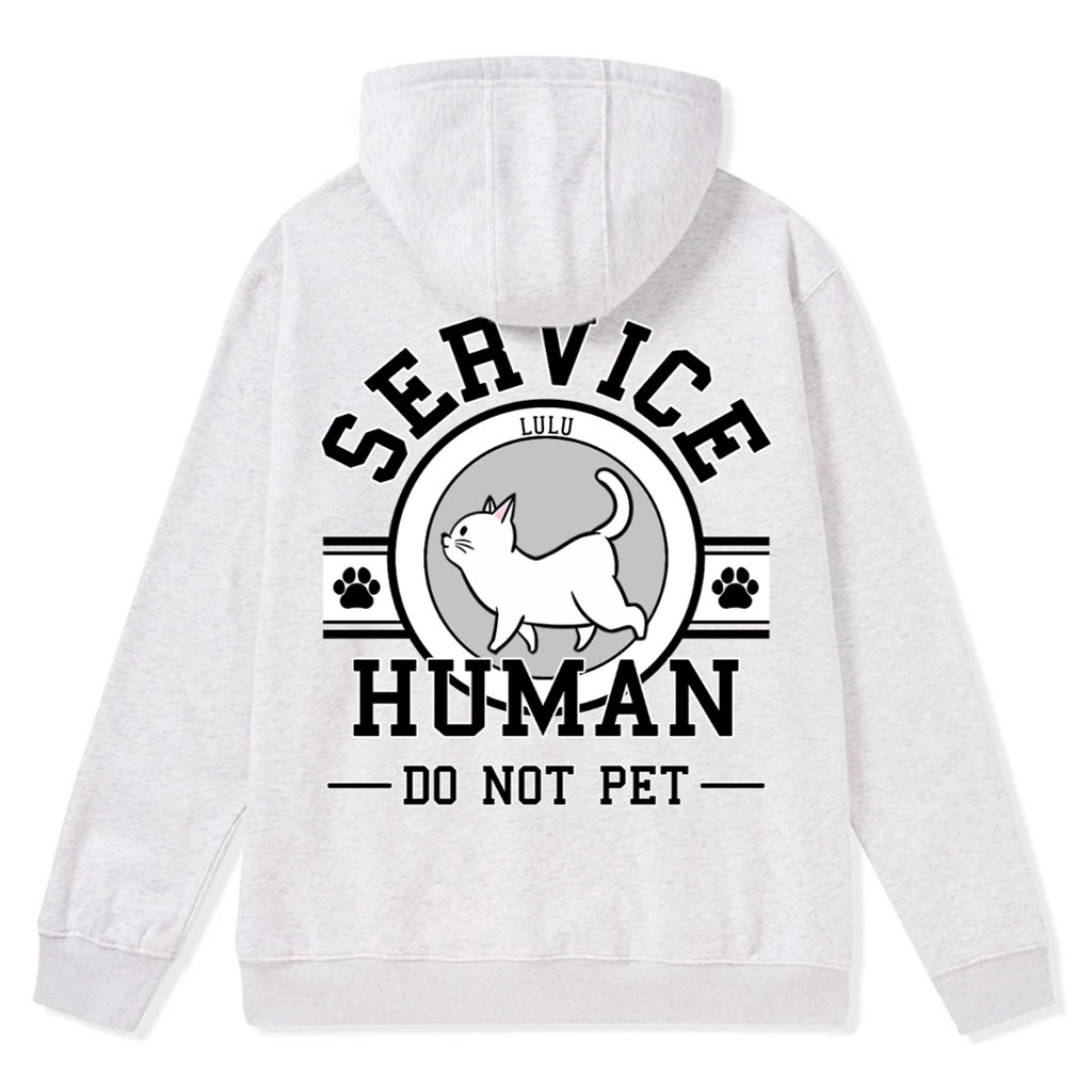 Service Human, Do Not Pet 7 - Personalized Custom Zipper Hoodie