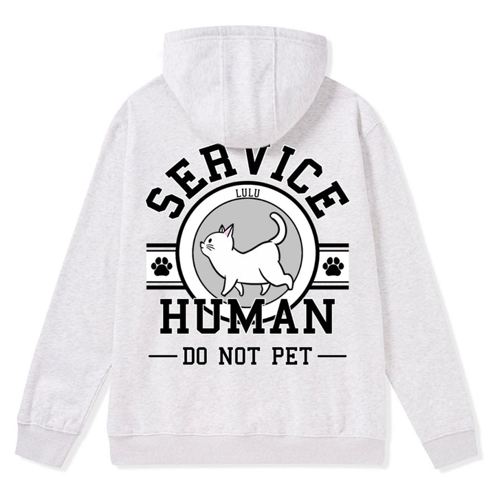 Service Human, Do Not Pet 7 - Personalized Custom Zipper Hoodie