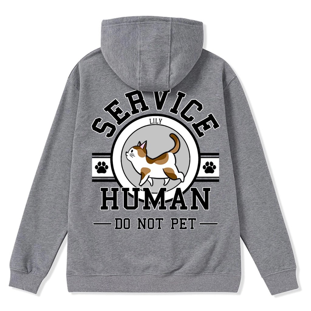 Service Human, Do Not Pet 7 - Personalized Custom Zipper Hoodie