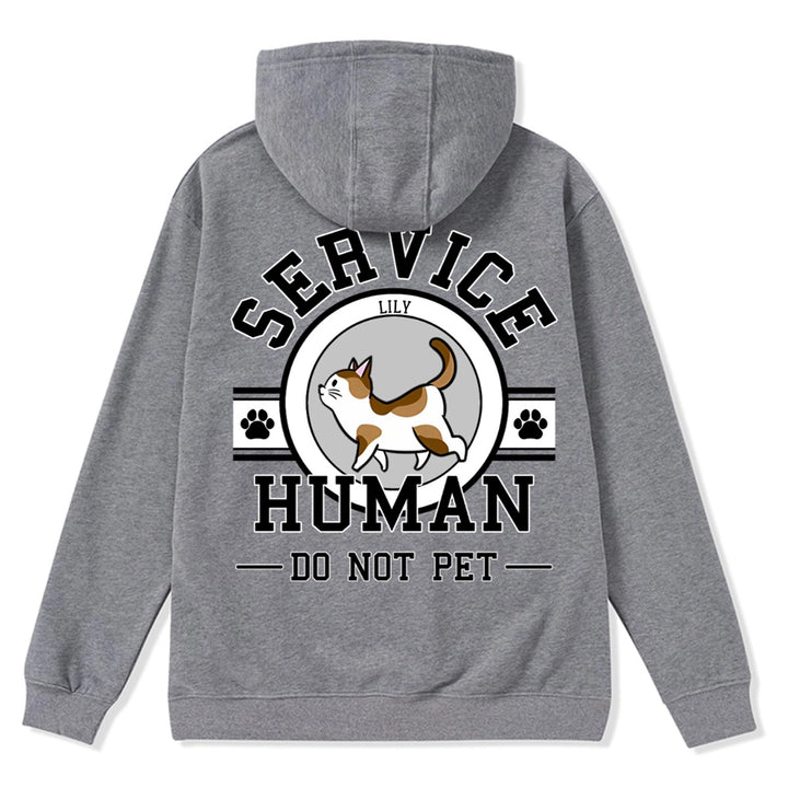 Service Human, Do Not Pet 7 - Personalized Custom Zipper Hoodie