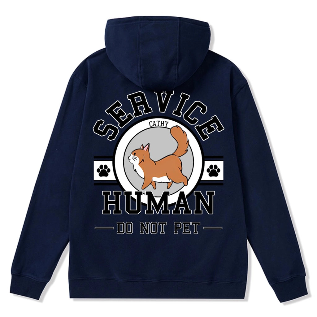 Service Human, Do Not Pet 7 - Personalized Custom Zipper Hoodie