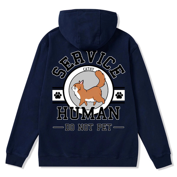 Service Human, Do Not Pet 7 - Personalized Custom Zipper Hoodie