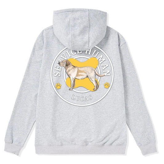 Service Human Logo 2 - Personalized Custom Zipper Hoodie