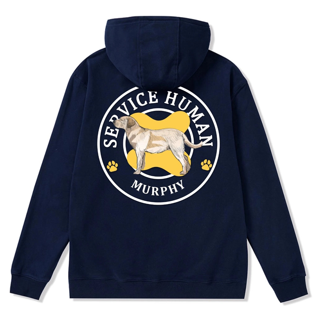 Service Human Logo 2 - Personalized Custom Zipper Hoodie