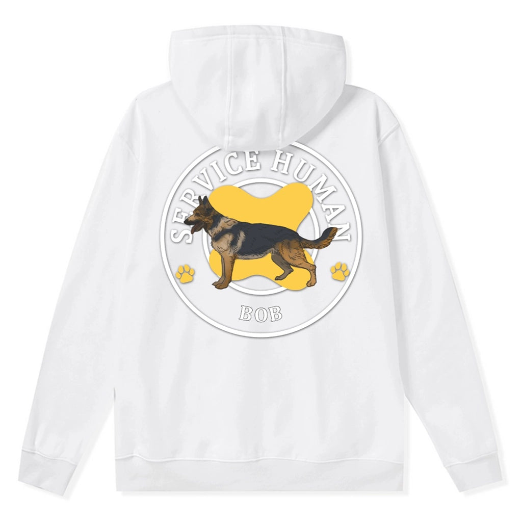 Service Human Logo 2 - Personalized Custom Zipper Hoodie