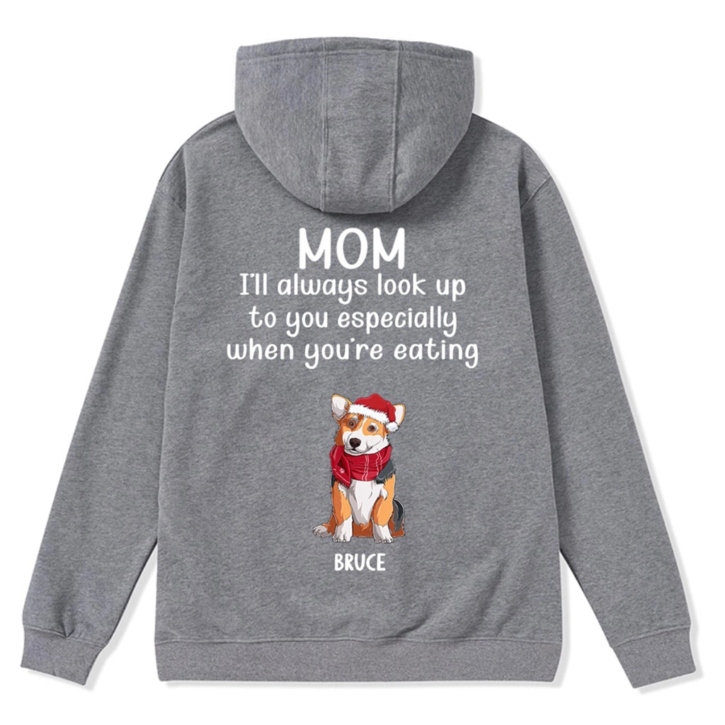 When You're Eating - Personalized Custom Christmas Zipper Hoodie