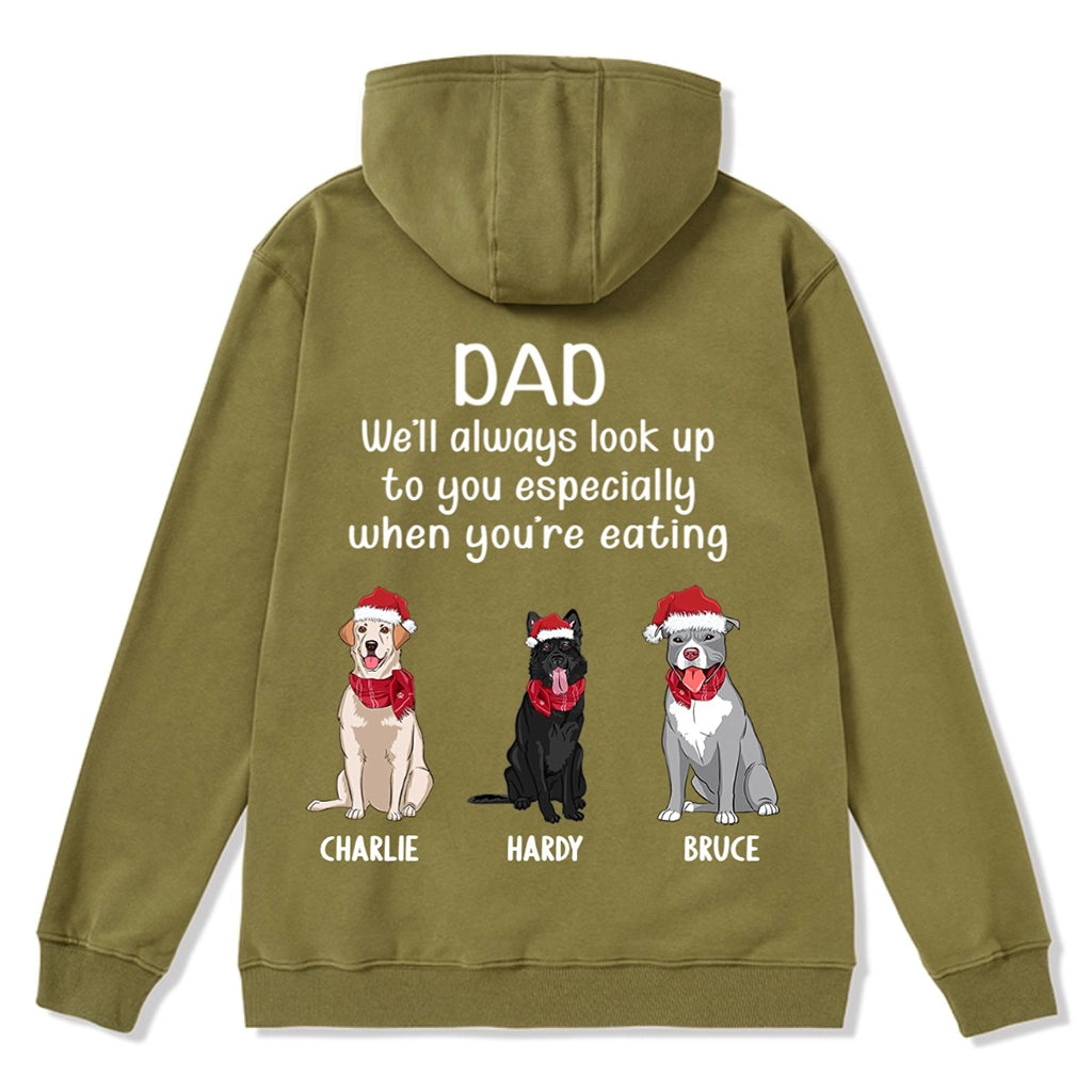 When You're Eating - Personalized Custom Christmas Zipper Hoodie