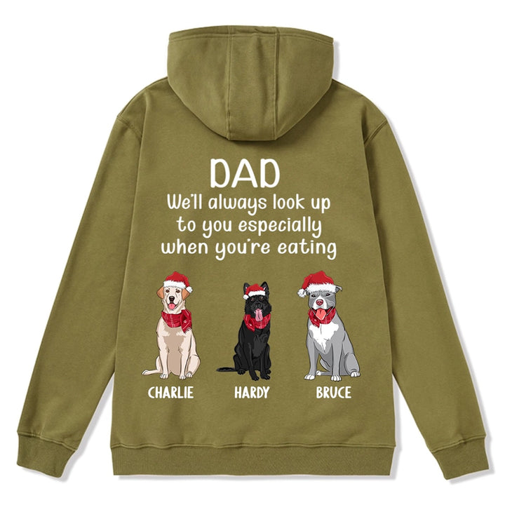 When You're Eating - Personalized Custom Christmas Zipper Hoodie
