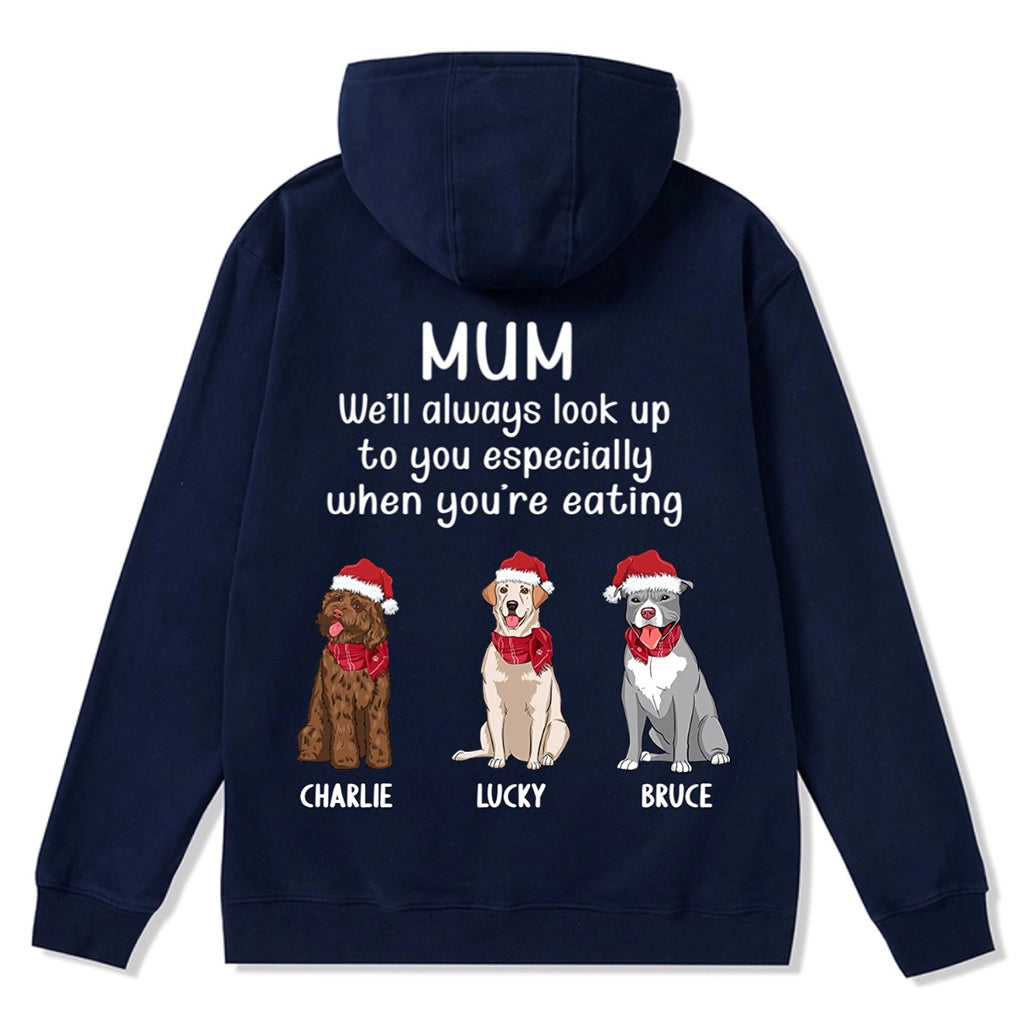 When You're Eating - Personalized Custom Christmas Zipper Hoodie