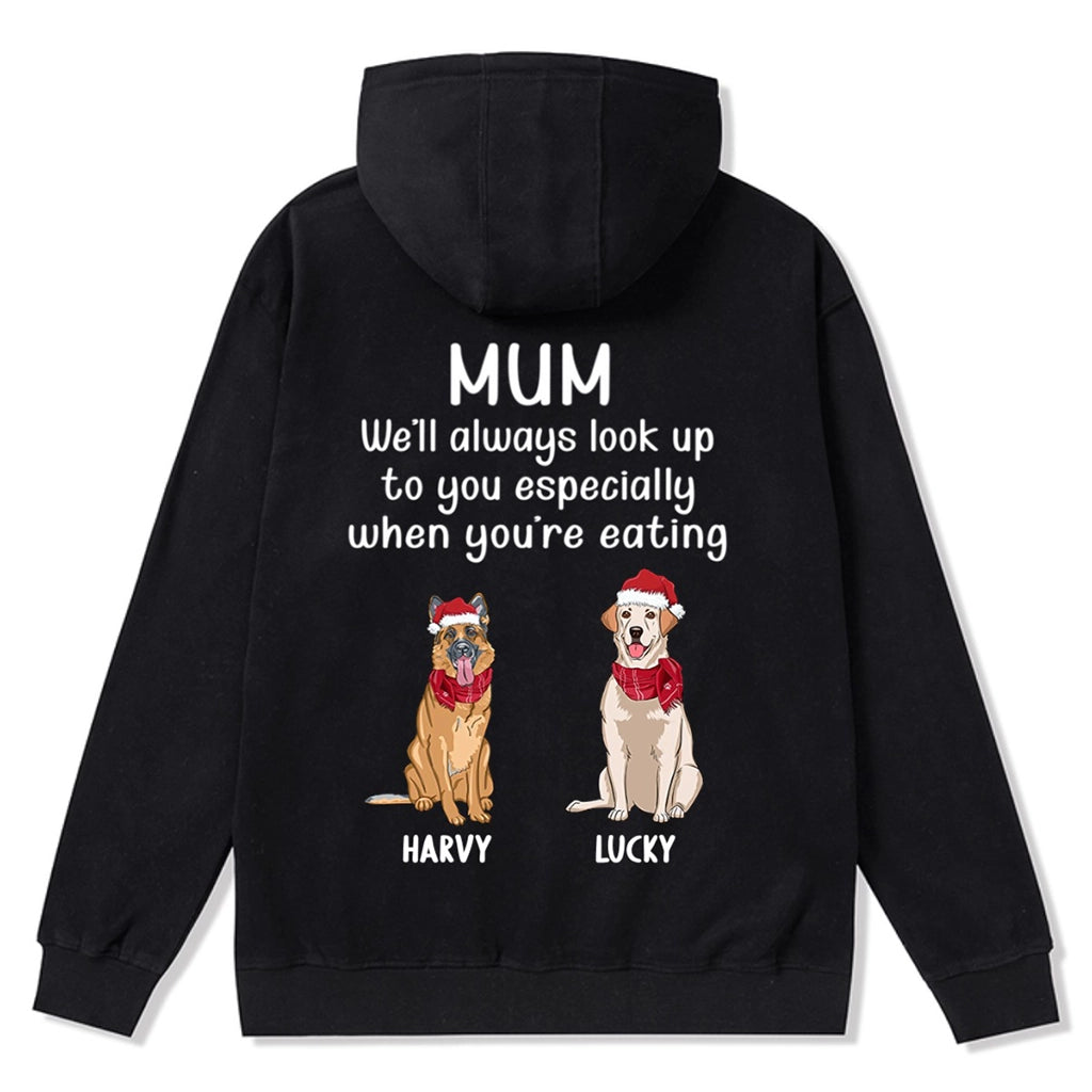 When You're Eating - Personalized Custom Christmas Zipper Hoodie